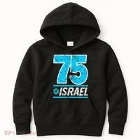 Israel's 75th Anniversary Independence Day Yom Ha'atzmaut Kids Hoodie thumb 0