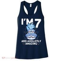 I'm 7 Bday Axolotl Party Cute 7th Birthday Axolotl Women's Tank Top thumb 0