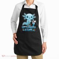 I'm 7 Let's Party A Lotl 7th Birthday 7 Year Old Axolotl Apron thumb 2