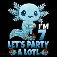 I'm 7 Let's Party A Lotl 7th Birthday 7 Year Old Axolotl Coffee Mug thumb 5