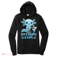 I'm 7 Let's Party A Lotl 7th Birthday 7 Year Old Axolotl Women's Hoodie thumb 0