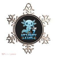 I'm 7 Let's Party A Lotl 7th Birthday 7 Year Old Axolotl Ornament thumb 0