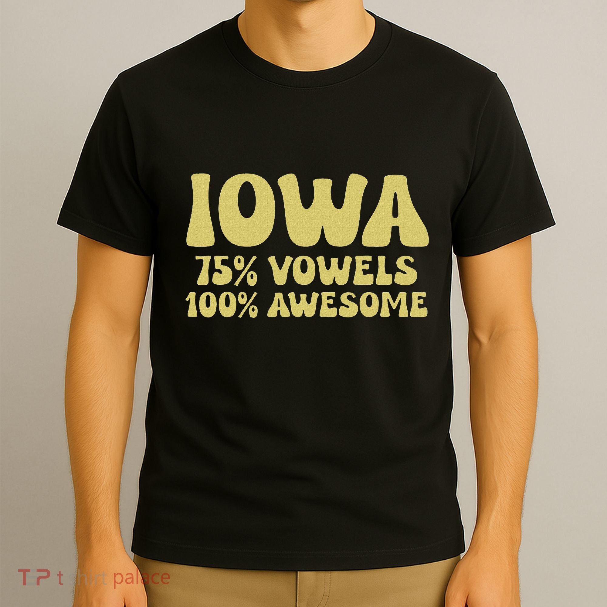 Iowa 75 Vowels 100 Awesome Iowans Women Funny State T-Shirt