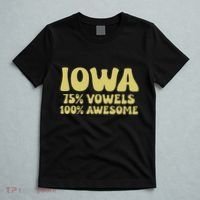 Iowa 75 Vowels 100 Awesome Iowans Women Funny State T-Shirt thumb 5