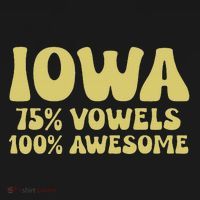 Iowa 75 Vowels 100 Awesome Iowans Women Funny State T-Shirt thumb 7