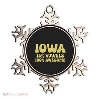 Iowa 75 Vowels 100 Awesome Iowans Women Funny State Ornament thumb 0