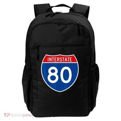 I 80 Interstate Highway Shield Sign = Funny Backpack