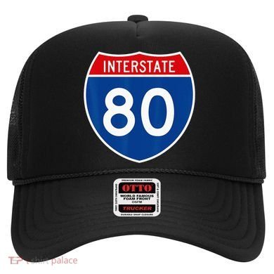 I 80 Interstate Highway Shield Sign = Funny Hat