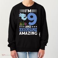 I'm 9 And Axolotly Amazing 9th Birthday Axolotl  Women's Sweatshirt thumb 0