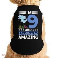 I'm 9 And Axolotly Amazing 9th Birthday Axolotl  Doggie Tank thumb 0