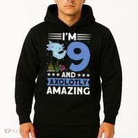 I'm 9 And Axolotly Amazing 9th Birthday Axolotl  Hoodie thumb 2