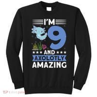 I'm 9 And Axolotly Amazing 9th Birthday Axolotl  Sweatshirt thumb 0