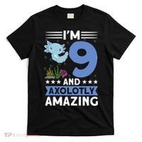 I'm 9 And Axolotly Amazing 9th Birthday Axolotl  T-Shirt thumb 0