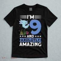 I'm 9 And Axolotly Amazing 9th Birthday Axolotl  T-Shirt thumb 5