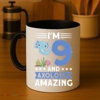 I'm 9 And Axolotly Amazing 9th Birthday Axolotl  Coffee Mug thumb 4