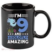 I'm 9 And Axolotly Amazing 9th Birthday Axolotl  11oz C Handle Ceramic Mug thumb 0