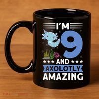 I'm 9 And Axolotly Amazing 9th Birthday Axolotl  11oz C Handle Ceramic Mug thumb 4