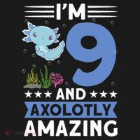 I'm 9 And Axolotly Amazing 9th Birthday Axolotl  Women's Hoodie thumb 2