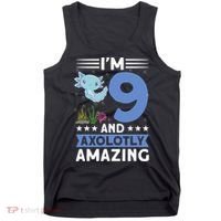 I'm 9 And Axolotly Amazing 9th Birthday Axolotl  Tank Top thumb 0