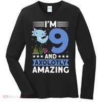 I'm 9 And Axolotly Amazing 9th Birthday Axolotl  Women's Long Sleeve Shirt thumb 0