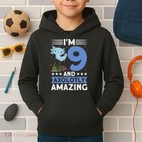 I'm 9 And Axolotly Amazing 9th Birthday Axolotl  Kids Hoodie thumb 2