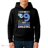 I'm 9 And Axolotly Amazing 9th Birthday Axolotl  Kids Hoodie thumb 4