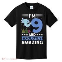 I'm 9 And Axolotly Amazing 9th Birthday Axolotl  Kids T-Shirt thumb 0