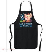 I'm 9 Let's Party A Lotl Cute Axolotl Lover For Apron thumb 0