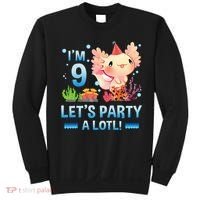 I'm 9 Let's Party A Lotl Cute Axolotl Lover For Sweatshirt thumb 0
