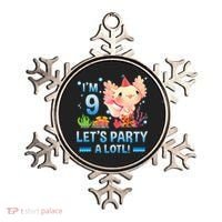 I'm 9 Let's Party A Lotl Cute Axolotl Lover For Ornament thumb 0