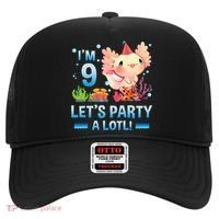 I'm 9 Let's Party A Lotl Cute Axolotl Lover For Hat thumb 0