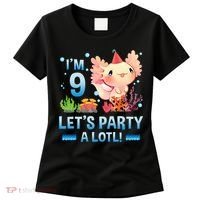 I'm 9 Let's Party A Lotl Cute Axolotl Lover For Women's T-Shirt thumb 0