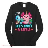I'm 9 Years Old Let's Party A Lotl Axolotl 9th Birthday   Long Sleeve Shirt thumb 0