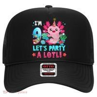 I'm 9 Years Old Let's Party A Lotl Axolotl 9th Birthday   Hat thumb 0