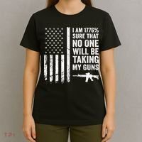 I Am 1776 Sure No One Is Taking My Guns Pro Gun USA Flag T-Shirt thumb 4