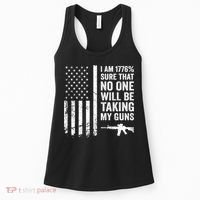 I Am 1776 Sure No One Is Taking My Guns Pro Gun USA Flag Women's Tank Top thumb 0