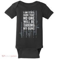 I Am 1776 Sure No One Is Taking My Guns Pro Gun Flag Baby Bodysuit thumb 0