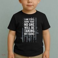 I Am 1776 Sure No One Is Taking My Guns Pro Gun Flag Toddler T-Shirt thumb 2