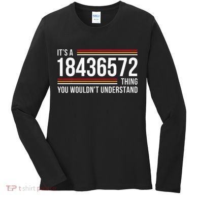 ItS A 18436572 Thing Funny V8 Engine Classic Muscle Car Guy Women's Long Sleeve Shirt