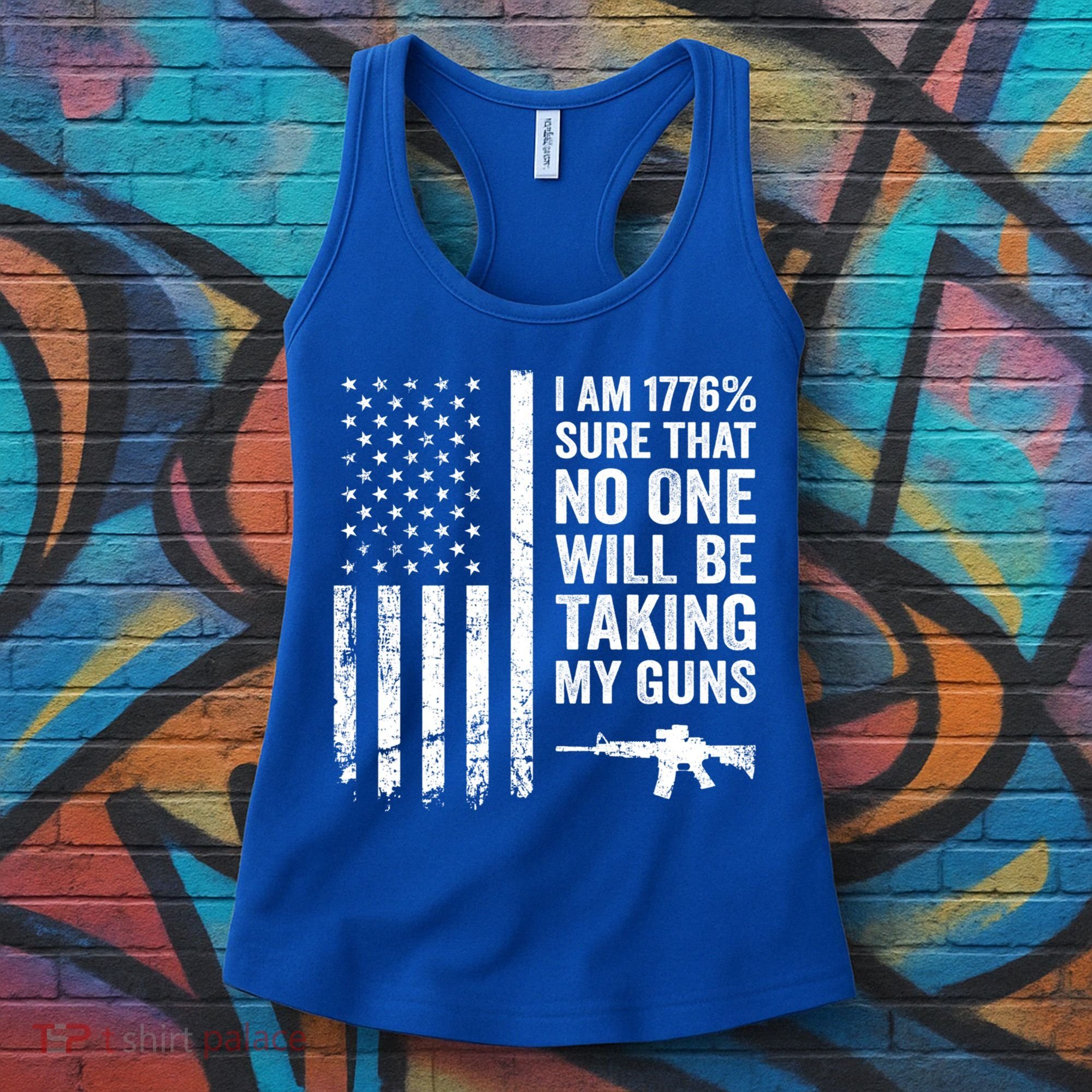 I Am 1776 Sure No One Is Taking My Guns Funny Gift Pro Gun Usa Flag Gift Women's Tank Top