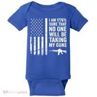 I Am 1776 Sure No One Is Taking My Guns Funny Gift Pro Gun Usa Flag Gift Baby Bodysuit thumb 0