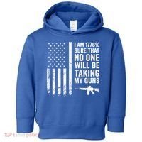 I Am 1776 Sure No One Is Taking My Guns Funny Gift Pro Gun Usa Flag Gift Toddler Hoodie thumb 0