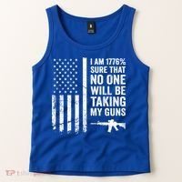 I Am 1776 Sure No One Is Taking My Guns Funny Gift Pro Gun Usa Flag Gift Tank Top thumb 2