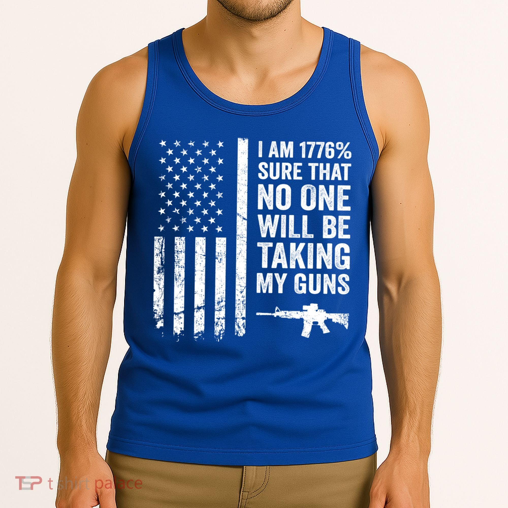I Am 1776 Sure No One Is Taking My Guns Funny Gift Pro Gun Usa Flag Gift Tank Top