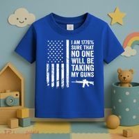 I Am 1776 Sure No One Is Taking My Guns Funny Gift Pro Gun Usa Flag Gift Toddler T-Shirt thumb 3