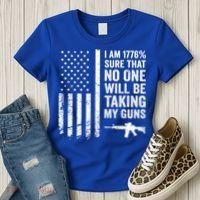 I Am 1776 Sure No One Is Taking My Guns Funny Gift Pro Gun Usa Flag Gift Women's T-Shirt thumb 3