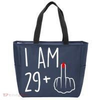 I Am 29 Plus 1 Middle Finger For A 30th Birthday For Wo Tote Bag thumb 0