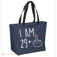 I Am 29 Plus 1 Middle Finger For A 30th Birthday For Wo Tote Bag thumb 2