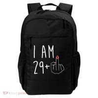 I Am 29 Plus Middle Finger Funny 30th Birthday Backpack thumb 0