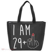 I Am 29 Plus Middle Finger Funny 30th Birthday Tote Bag thumb 0